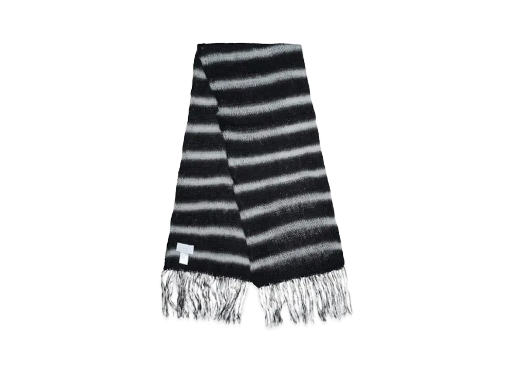 SUGARHILL MOHAIR STRIPE MUFFLER "MINT STRIPE"