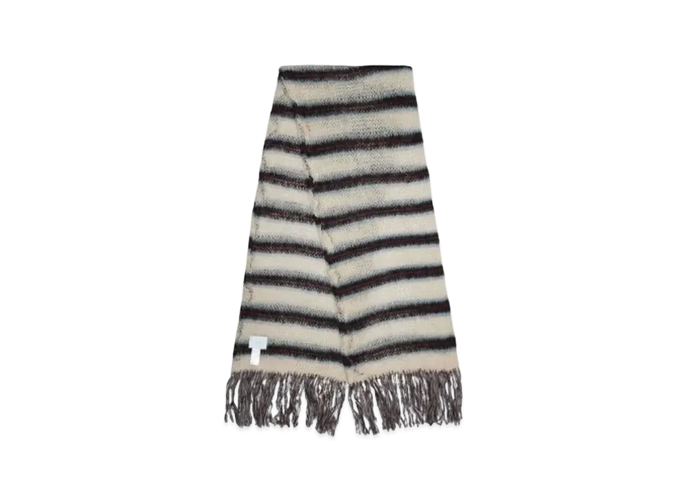 SUGARHILL MOHAIR STRIPE MUFFLER "WINE STRIPE"