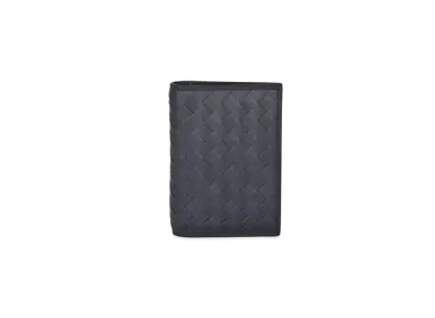 Bottega Veneta Intrecciato Calfskin Bi-fold Card Case "Ardoise"