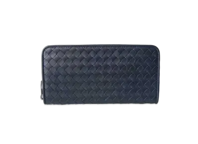 Bottega Veneta Intrecciato Calfskin Zip Around Wallet "Light Tourmaline"
