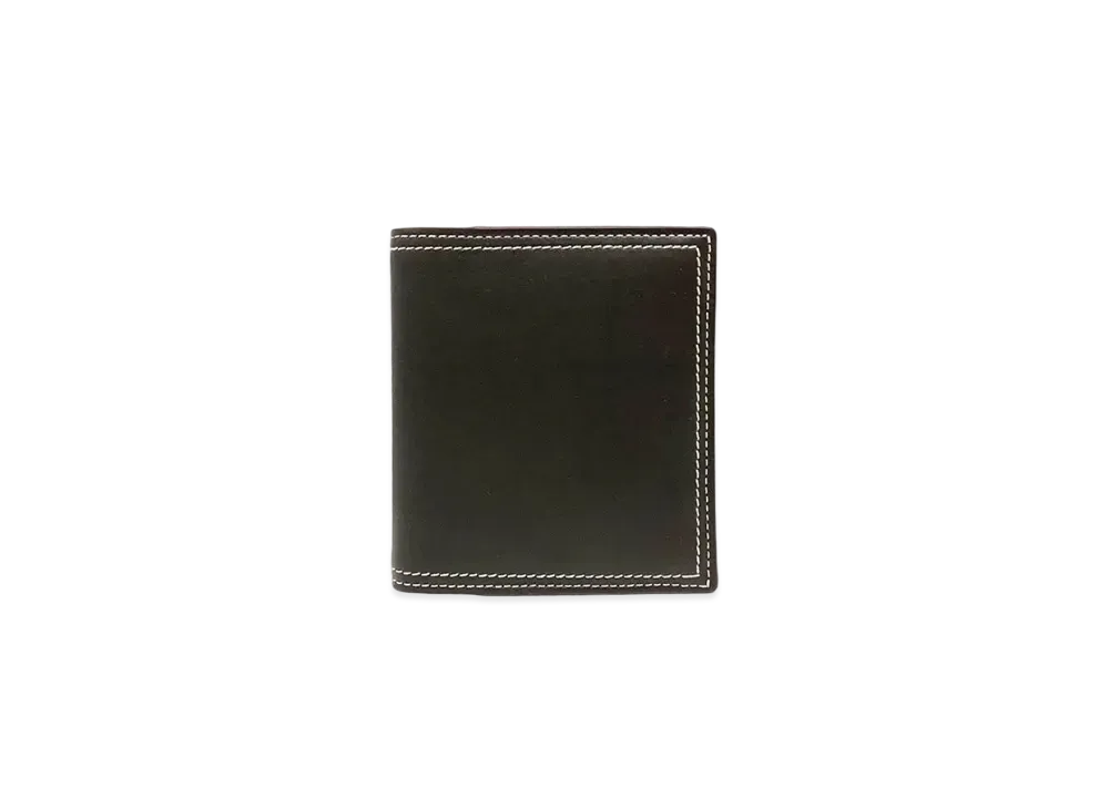 Bottega Veneta Calfskin Bi-fold Card Case With Coin Purse "Brown/Wine Red"