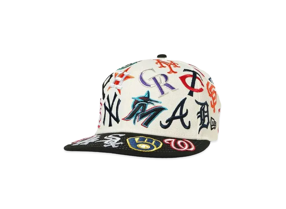 NEW ERA 950 MLB ALL OVER "CHROME/BLACK"