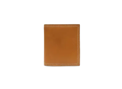 Bottega Veneta Calfskin Bi-fold Card Case With Coin Purse "Wood/Fondant"