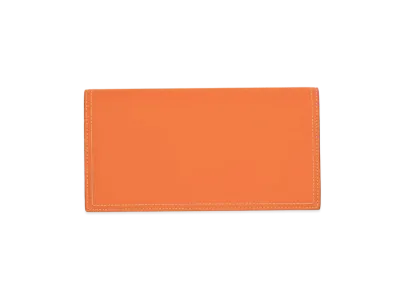 Bottega Veneta Calfskin Bi-fold Wallet With Card Case "Burned Orange/Wood"