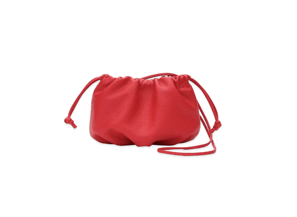 Bottega Veneta The Pouch Shoulder Bag Calfskin Coin Purse "Red"