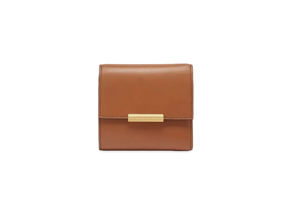 Bottega Veneta French Calf Continental Trifold Wallet Small "Brown"