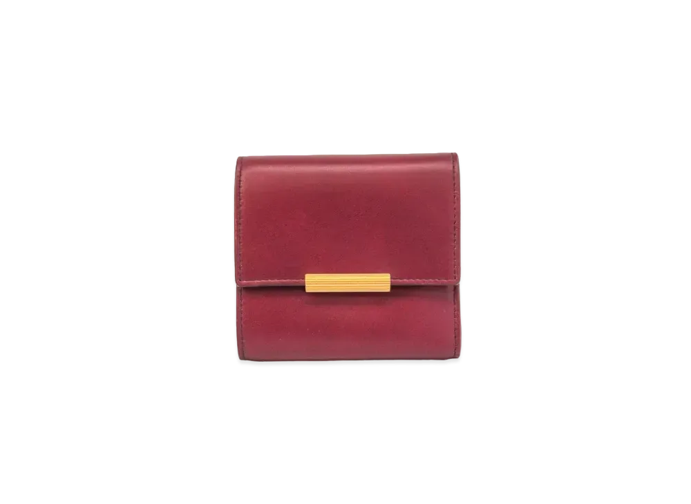 Bottega Veneta French Calf Continental Trifold Wallet Small "Bordeaux"