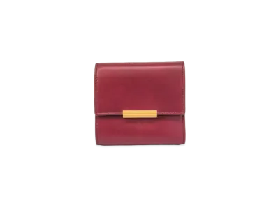 Bottega Veneta French Calf Continental Trifold Wallet Small "Bordeaux"