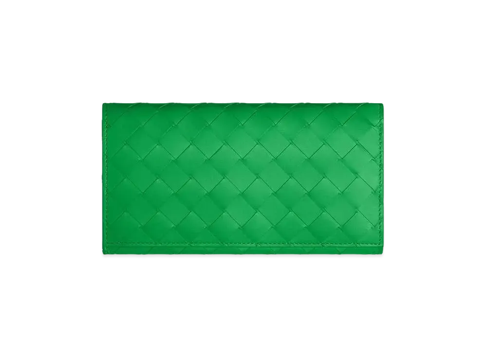 Bottega Veneta Intrecciato Calfskin Bi-fold Wallet "Parakeet"