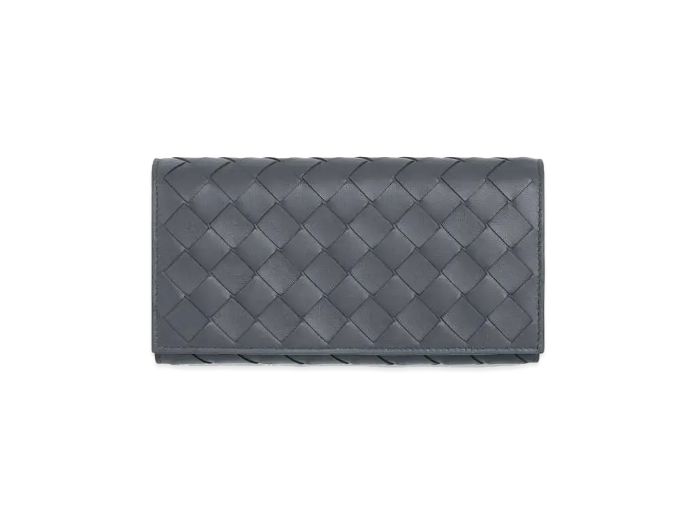 Bottega Veneta Intrecciato Calfskin Bi-fold Wallet "Thunder"