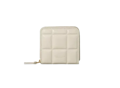 Bottega Veneta Padded Papercalf Mini Zip Around Wallet "Plaster"