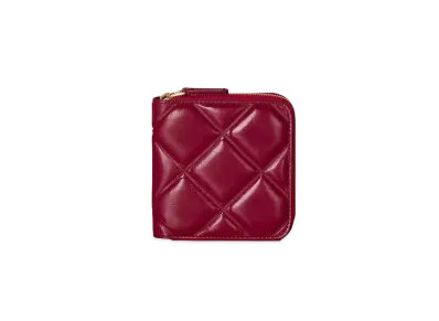 Bottega Veneta Padded Papercalf Mini Zip Around Wallet "Amaranto"