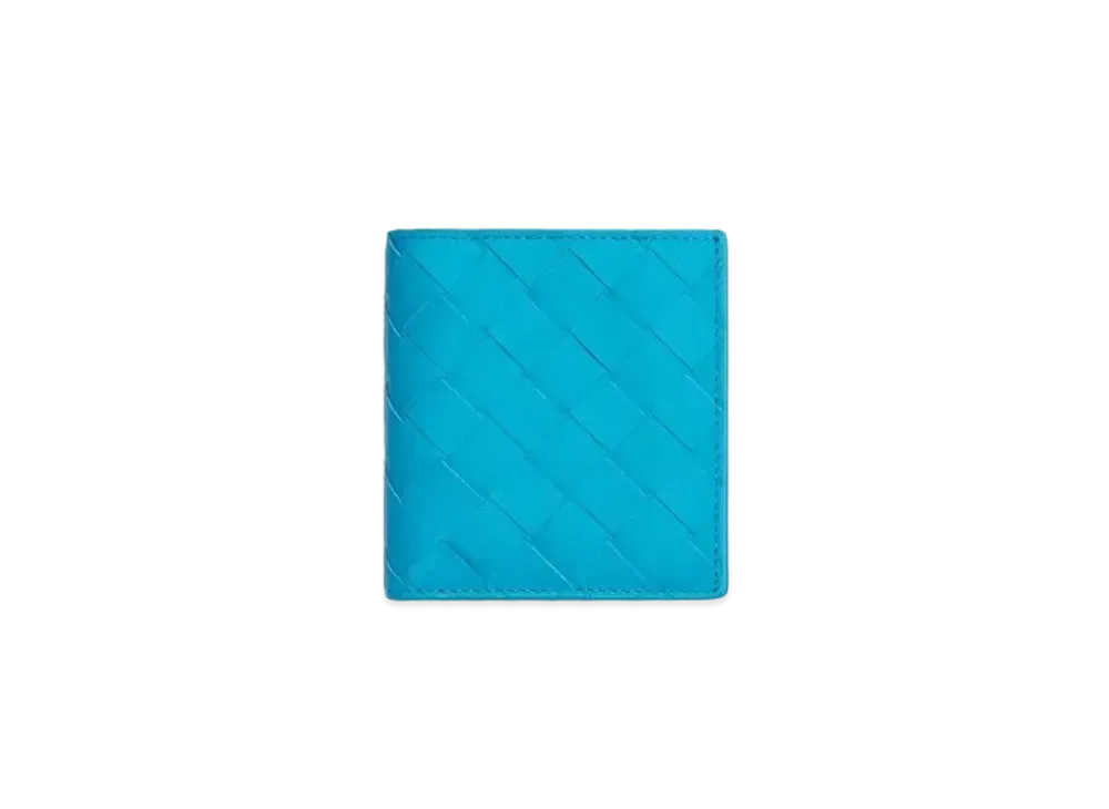 Bottega Veneta Intrecciato Calfskin Bi-fold Compact Wallet "Pool"