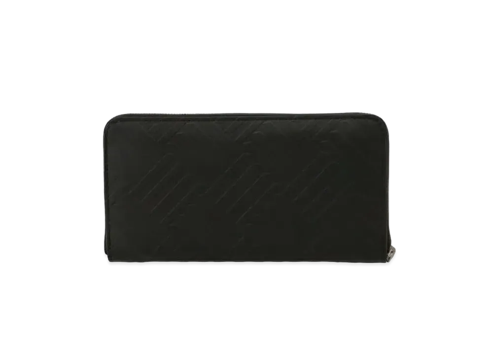 Bottega Veneta Lambskin Calfskin Zip Around Wallet "Black"