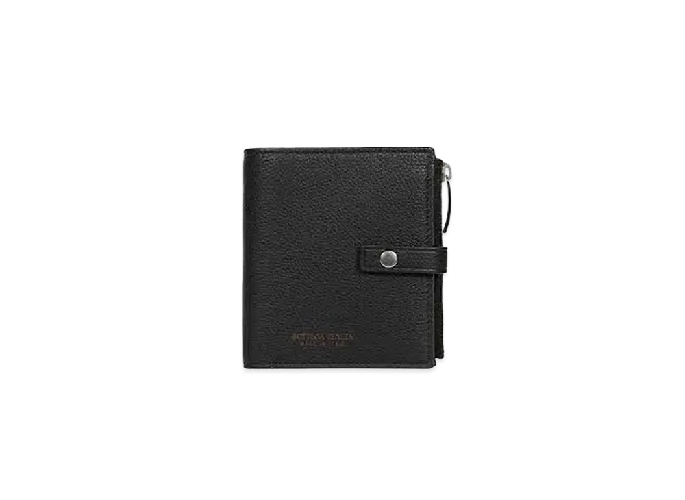Bottega Veneta Calfskin Compact Wallet With Coin Purse "Black"
