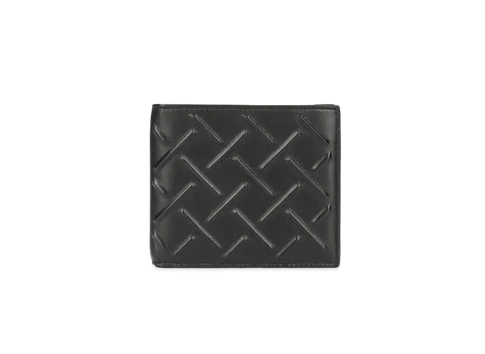 Bottega Veneta Lambskin Calfskin Bi-fold Wallet "Black"