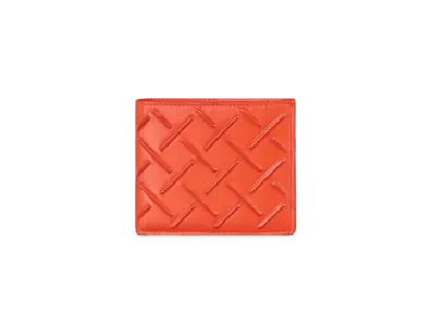 Bottega Veneta Intrecciato Calfskin Bi-fold Wallet "Orange"
