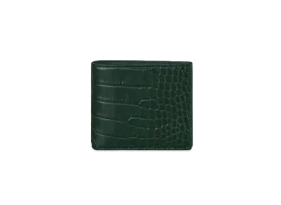 Bottega Veneta Crocodile Bi-fold Wallet "Pine"