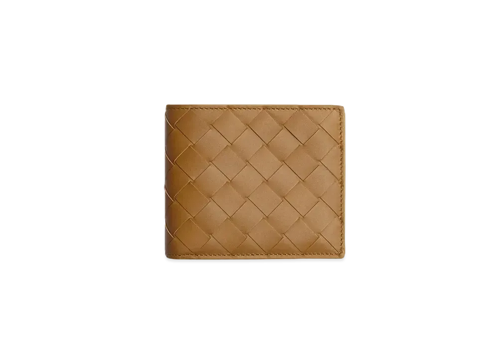 Bottega Veneta Intrecciato Calfskin Bi-fold Wallet "Moutarde"