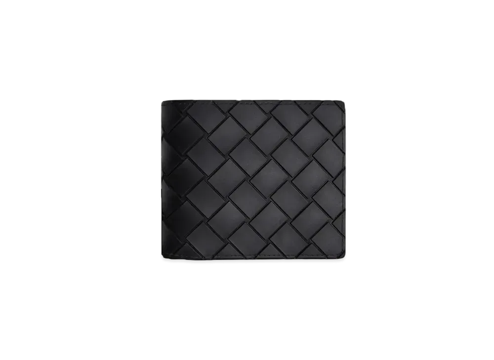 Bottega Veneta Rubber Bi-fold Wallet "Black"
