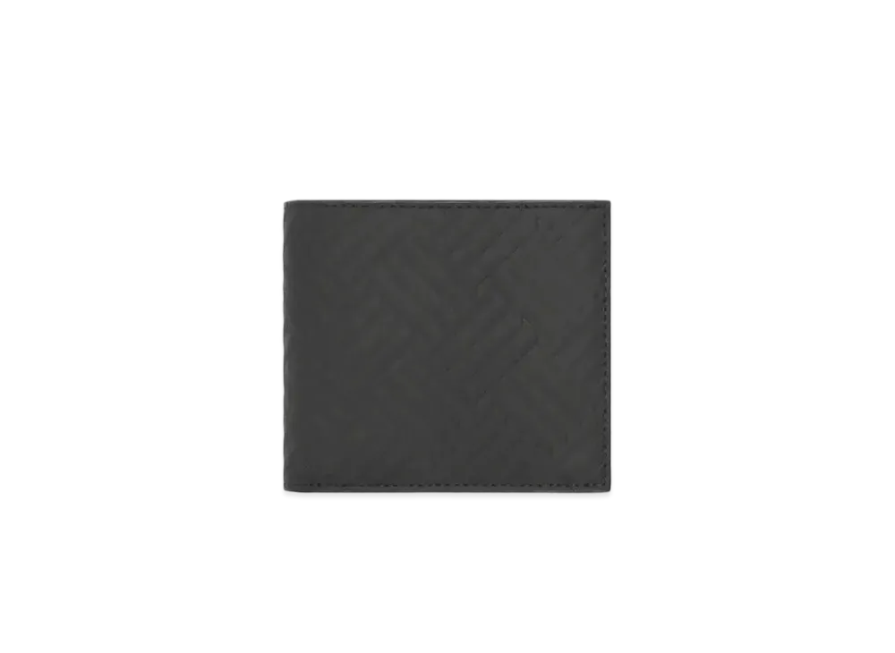 Bottega Veneta Intrecciato Calfskin Bi-fold Wallet With Coin Purse "Black"