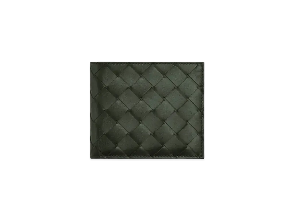 Bottega Veneta Intrecciato Calfskin Bi-fold Wallet With Coin Purse "Camp/Bubble Gum"