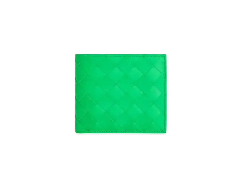 Bottega Veneta Intrecciato Calfskin Bi-fold Wallet With Coin Purse "Parakeet"