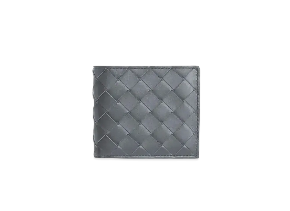 Bottega Veneta Intrecciato Calfskin Bi-fold Wallet With Coin Purse "Thunder"
