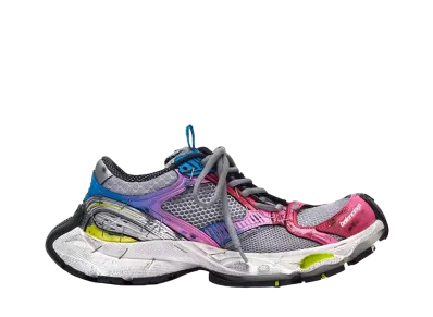 バレンシアガ ウィメンズ ステープラー スニーカー "グレー/ブルー/ピンク/ネオンイエロー/ホワイト"