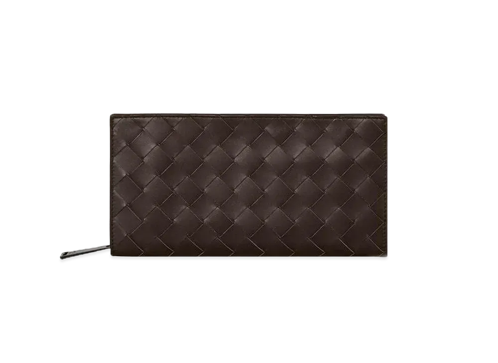 Bottega Veneta Intrecciato Calfskin Zip Around Wallet "Fondant"