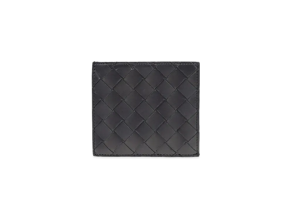 Bottega Veneta Intrecciato Calfskin Zip Compact Wallet "Black"