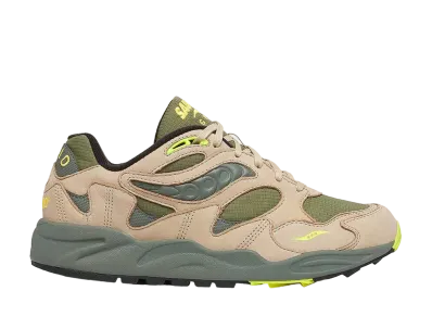 サッカニー グリッド シャドウ2 "アボカド/ベージュ"