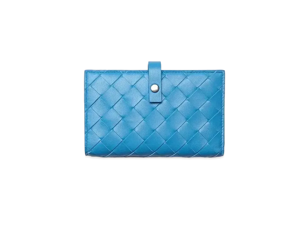 Bottega Veneta Intrecciato Lambskin Calfskin With Coin Purse "Swimming Pool"