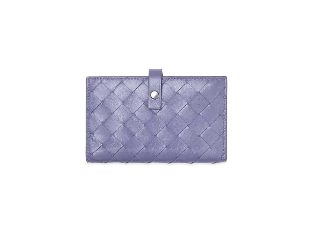 Bottega Veneta Intrecciato Lambskin Calfskin With Coin Purse "Lavender"