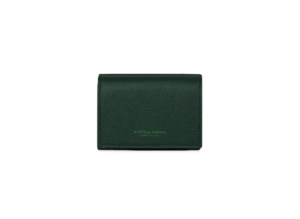 Bottega Veneta Calfskin Trifold Mini Wallet "Deep Blue"
