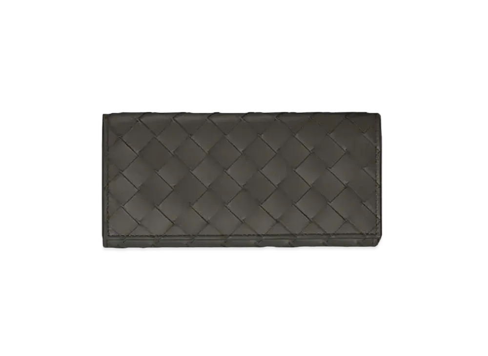 Bottega Veneta Intrecciato Calfskin Bi-fold Continental Wallet "Light Graphite"