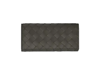 Bottega Veneta Intrecciato Calfskin Bi-fold Continental Wallet "Light Graphite"