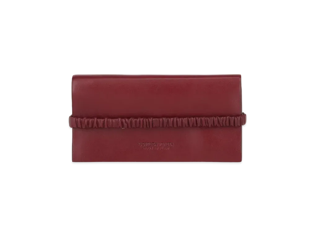 Bottega Veneta Calfskin Alligator Flap Continental Wallet "Bordeaux"