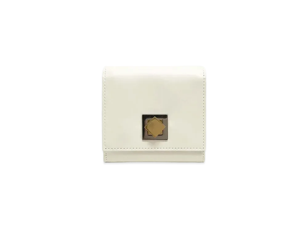 Bottega Veneta Calfskin Trifold Wallet "White"