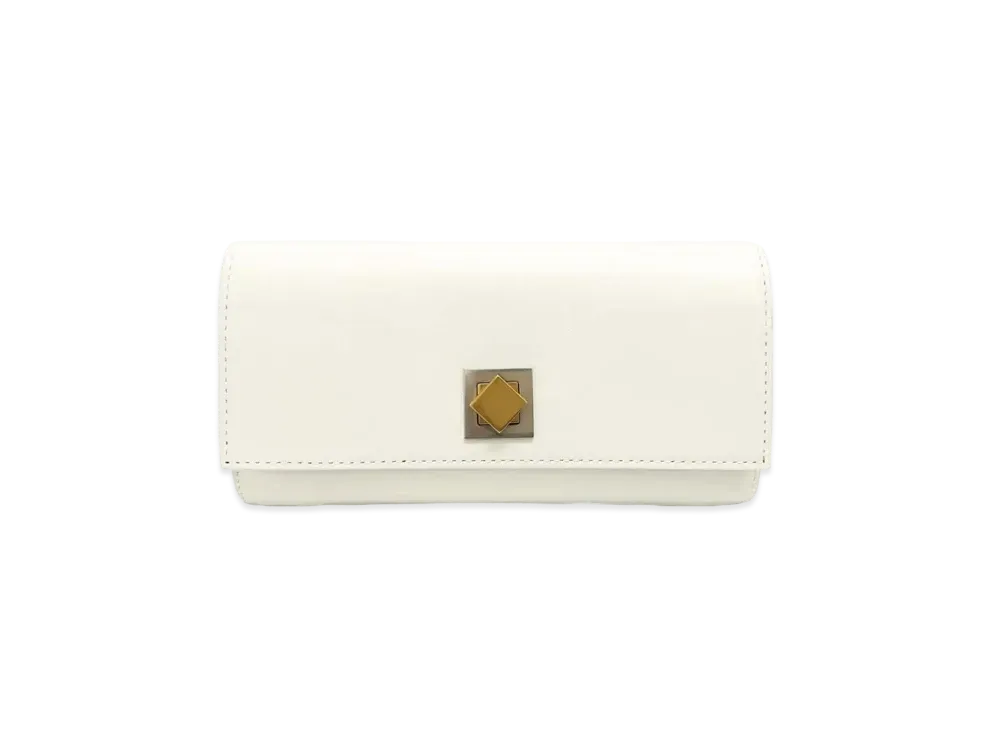 Bottega Veneta Calfskin Trifold Wallet "White"