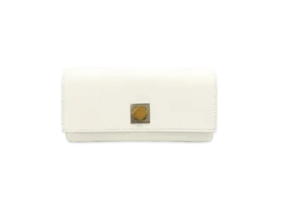 Bottega Veneta Calfskin Trifold Wallet "White"