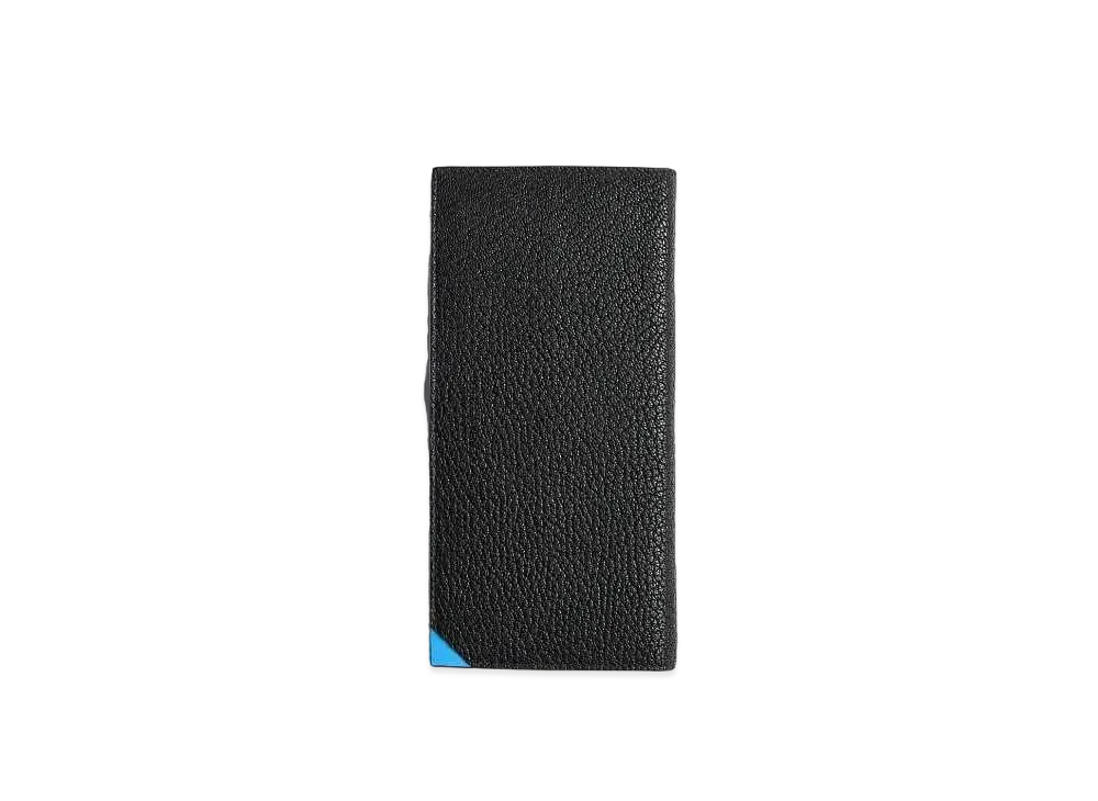 Bottega Veneta The Edit Goatskin Calfskin Wallet "Black/Blue"