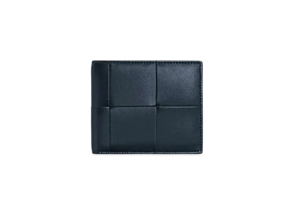 Bottega Veneta Casette Maxi Intrecciato Calfskin Bi-fold Wallet "Space"