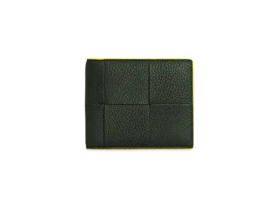 Bottega Veneta Casette Maxi Intrecciato Calfskin Bi-fold Wallet "Camping/Pollen"