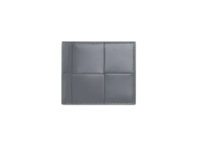 Bottega Veneta Casette Maxi Intrecciato Calfskin Bi-fold Wallet With Coin Purse "Thunder"