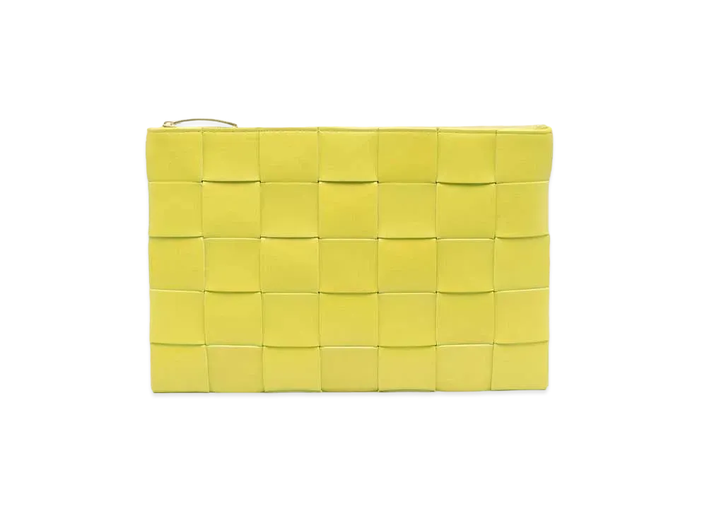 Bottega Veneta Casette Maxi Intrecciato Lambskin Calfskin Clutch Bag "Kiwi"