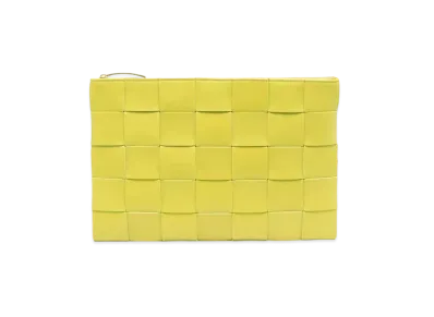 Bottega Veneta Casette Maxi Intrecciato Lambskin Calfskin Clutch Bag "Kiwi"
