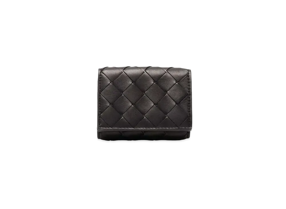 Bottega Veneta Intrecciato Lambskin Calfskin Small Trifold Wallet "Potion"