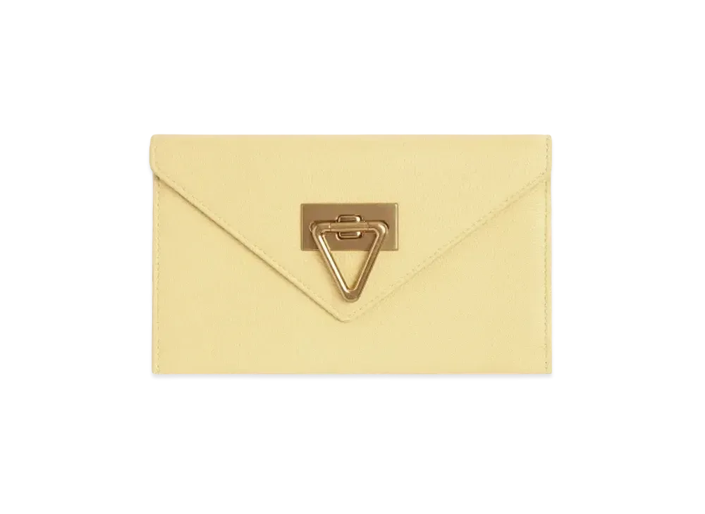 Bottega Veneta Calfskin Flap Long Wallet "Butter"