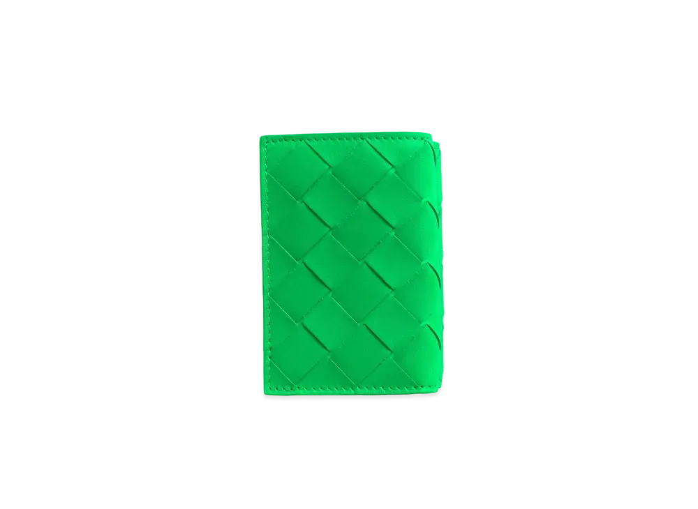 Bottega Veneta Intrecciato Calfskin Tiny Trifold Wallet "Parakeet"